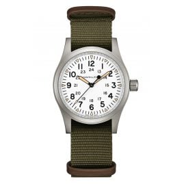 Hamilton H69439411 Handaufzugsuhr Khaki Field Mechanical Grün/Weiß 38 mm