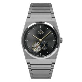 Ruhla 4866M2 Herrenuhr Automatik Space Control Open Heart Anthrazit