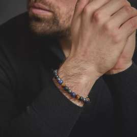 Rebel & Rose RR-80100-V Herren-Armband Blue Rain Vintage 8 mm