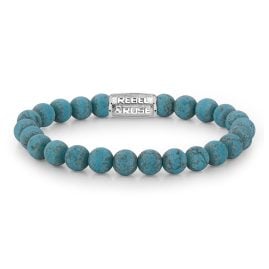 Rebel & Rose RR-80043-S Herren-Armband Matt Turquoise Delight 8 mm