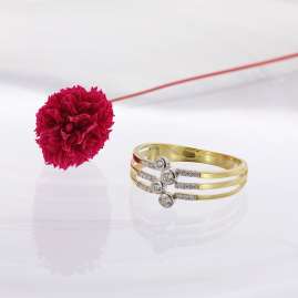 GLIZZ GL8754 Damenring Gold 333/8K Bicolor mit Zirkonia