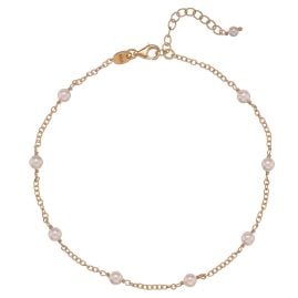 Alisia AL5084.01.000 Damen-Fußkette Goldfarben mit kleinen Perlen