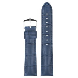 Hirsch 01028080-2-20 Uhren-Armband Duke L 20 mm Leder Blau