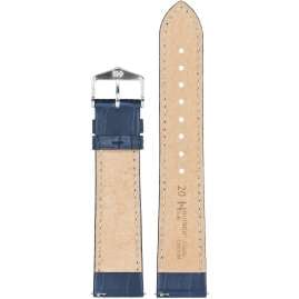 Hirsch 01028080-2-20 Uhren-Armband Duke L 20 mm Leder Blau