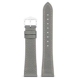 Hirsch 01802130-2-20 Armband für Uhren Bologna M 20 mm Leder Hellgrau