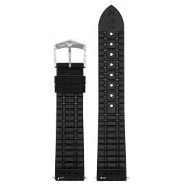 Hirsch 0925090050-2-20 Armband für Uhren Arne L 20 mm Schwarz