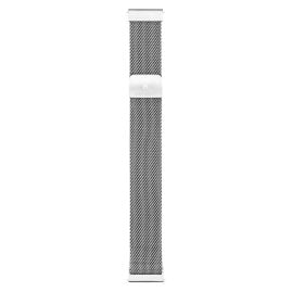 Hirsch 30161434-2-22 Milanaise-Armband für Uhren 22 mm Silberfarben