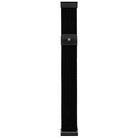 Hirsch 30161450-5-20 Milanaise Uhrenarmband 20 mm Schwarz