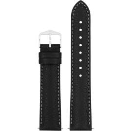 Hirsch 17920250-2-22 Leder-Uhrenarmband Forest L 22 mm Schwarz